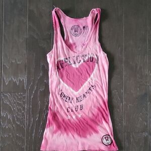 Vintage Affliction Pink Fitted Tank Top